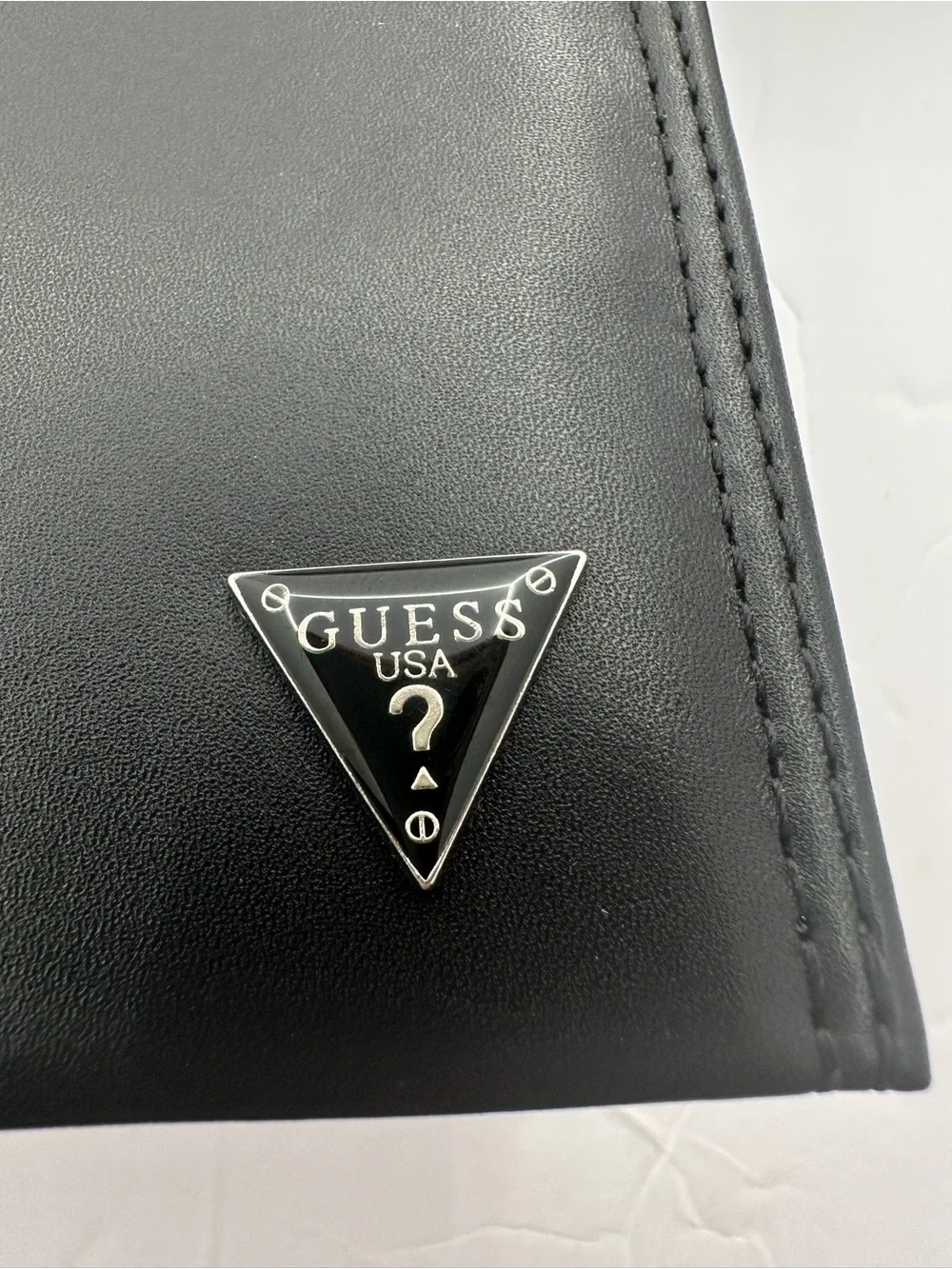 Guess black leather
